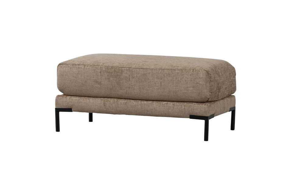 Poef 50 cm Chenille Mud Melange Couple Vtwonen