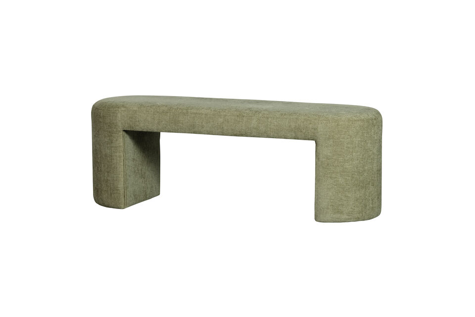 Polsterbank 130 cm Chenille Olivgrün Jacob Woood