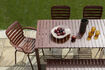 Miniatura Poltrona da giardino con braccioli in alluminio rosso Vondel 2