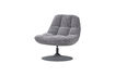 Miniatura Poltrona girevole 81x73x84 cm ciniglia grigio chiaro Elvi 1