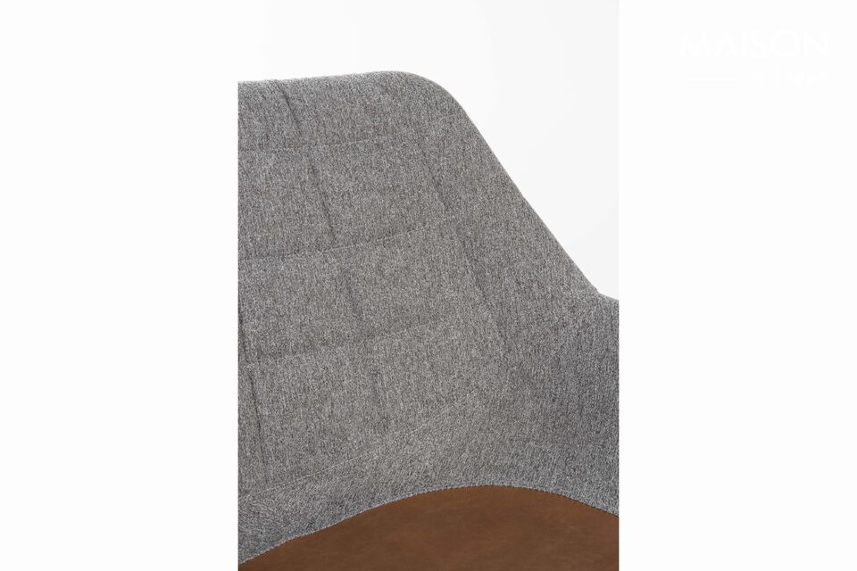 Poltrona girevole in tessuto marrone Doulton - 11
