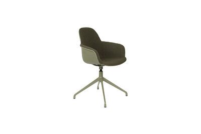 Poltrona girevole in tessuto verde Albert Kuip