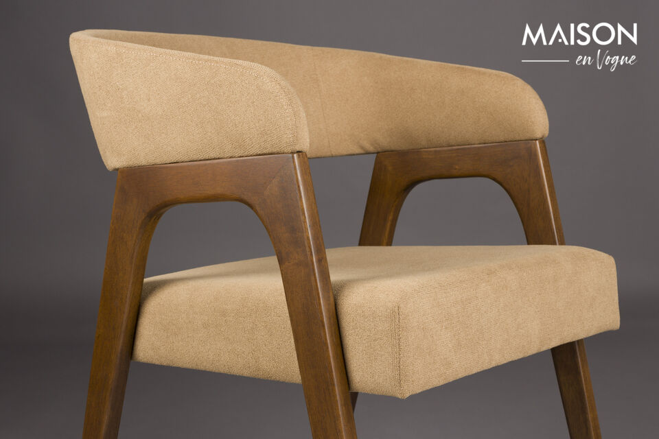 Poltrona in tessuto beige Adamello - 6