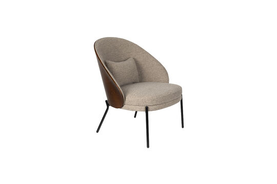 Poltrona in tessuto beige Rodin