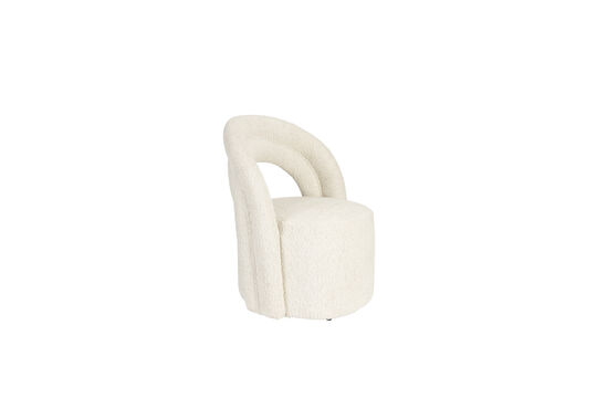 Poltrona in tessuto beige Seina