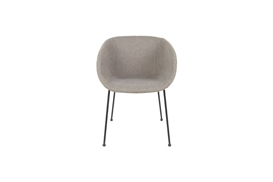 Poltrona in tessuto grigio Feston - 11