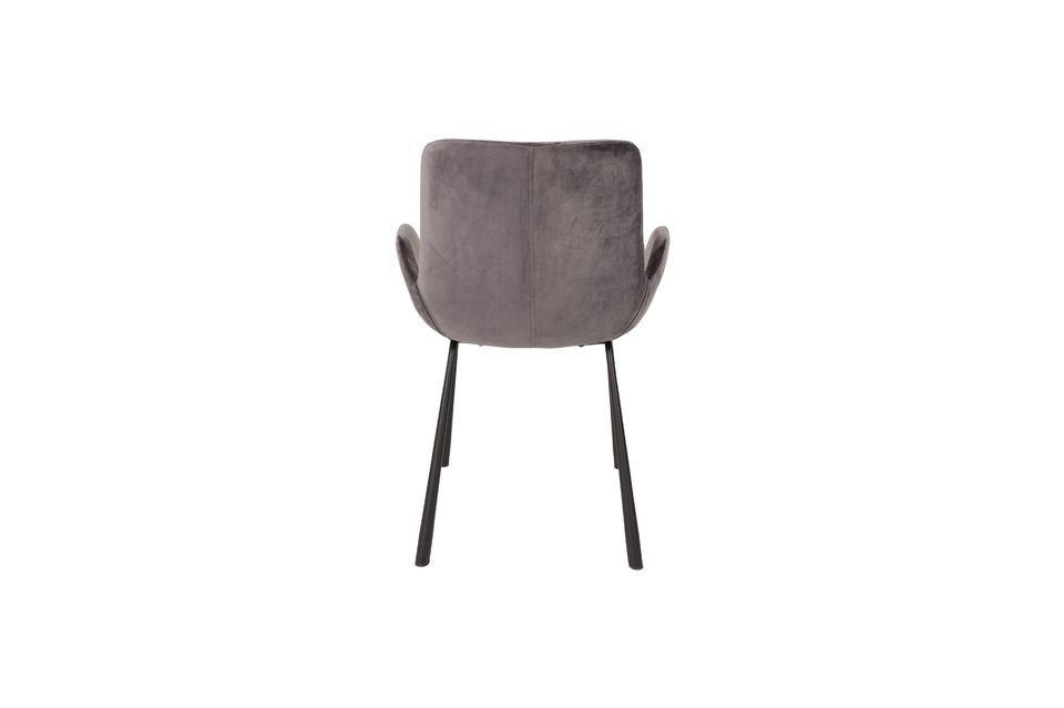 Poltrona in tessuto grigio scuro Brit - 7