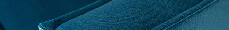 Materiali prima di tutto Poltrona in velluto blu RODEO