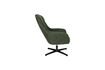 Miniatura Poltrona lounge girevole in tessuto verde Yuki 3