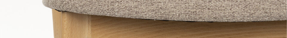 Materiali prima di tutto Poltrona lounge in legno di faggio beige Babington
