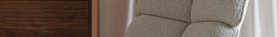 Materiali prima di tutto Poltrona lounge in poliestere beige Bros