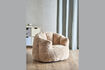 Miniatura Poltrona lounge in poliestere marrone Kari 5