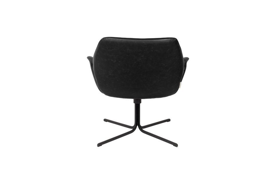 Poltrona lounge in similpelle nera Nikki - 8