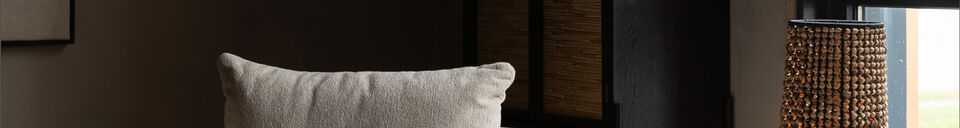 Materiali prima di tutto Poltrona lounge in tessuto beige Rocca