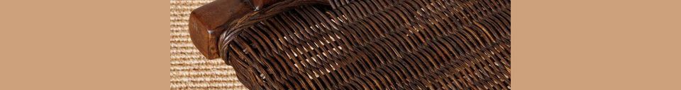 Materiali prima di tutto Poltrona Otis in rattan marrone
