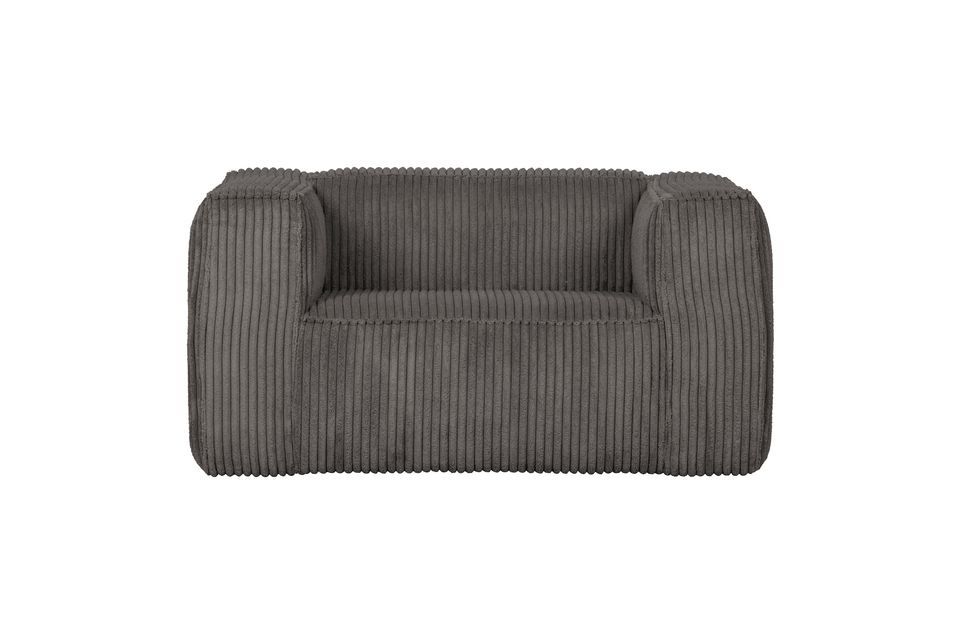 Poltrona Ribcord grigio scuro Bean Woood