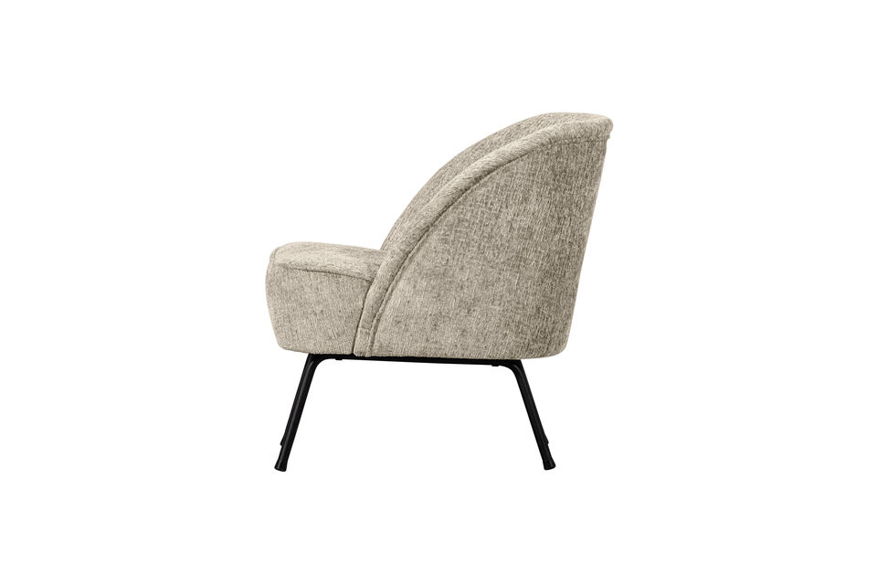 Fauteuil elegant et confortable Formes conviviales et douces Velours grossier (100% polyester) H 69