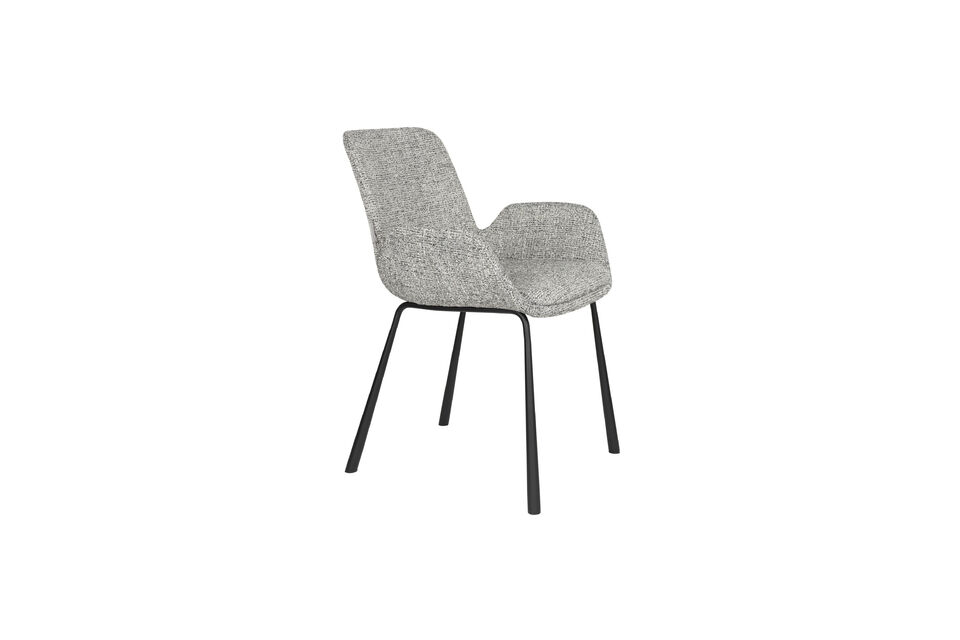 Poltroncina da pranzo in tessuto grigio Brit Zuiver