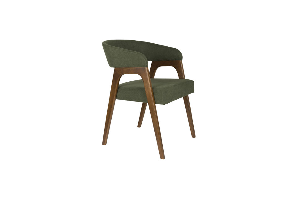 Poltroncina da pranzo in tessuto verde Adamello DutchBone