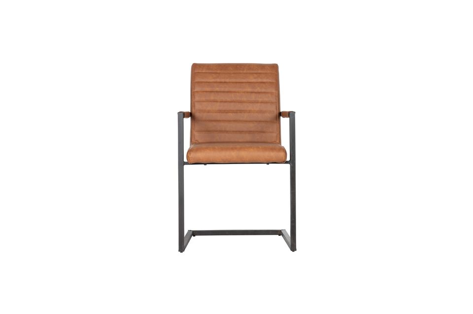 Polyurethane chair cognac Bottom Woood