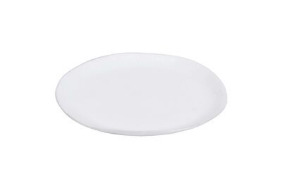 Porcelino Plato de postre ovalado blanco