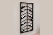 Miniatura Portabotellas de pared de metal negro 5