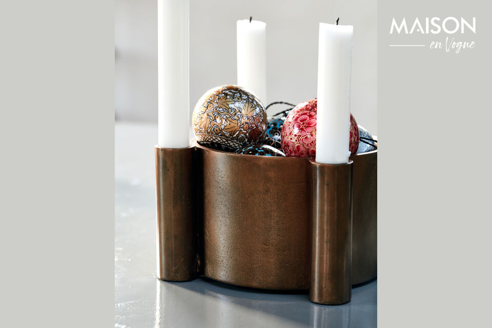 Give your Christmas décor an industrial twist with the Four candle holder from House Doctor