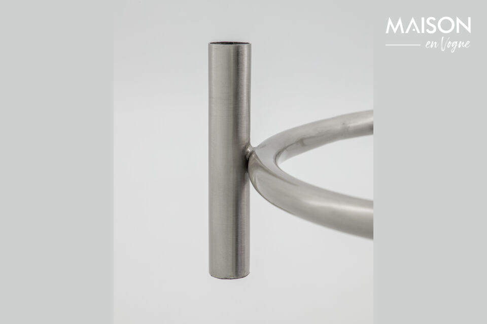 Bring a touch of elegance to your festive decor with this antique silver candle holder