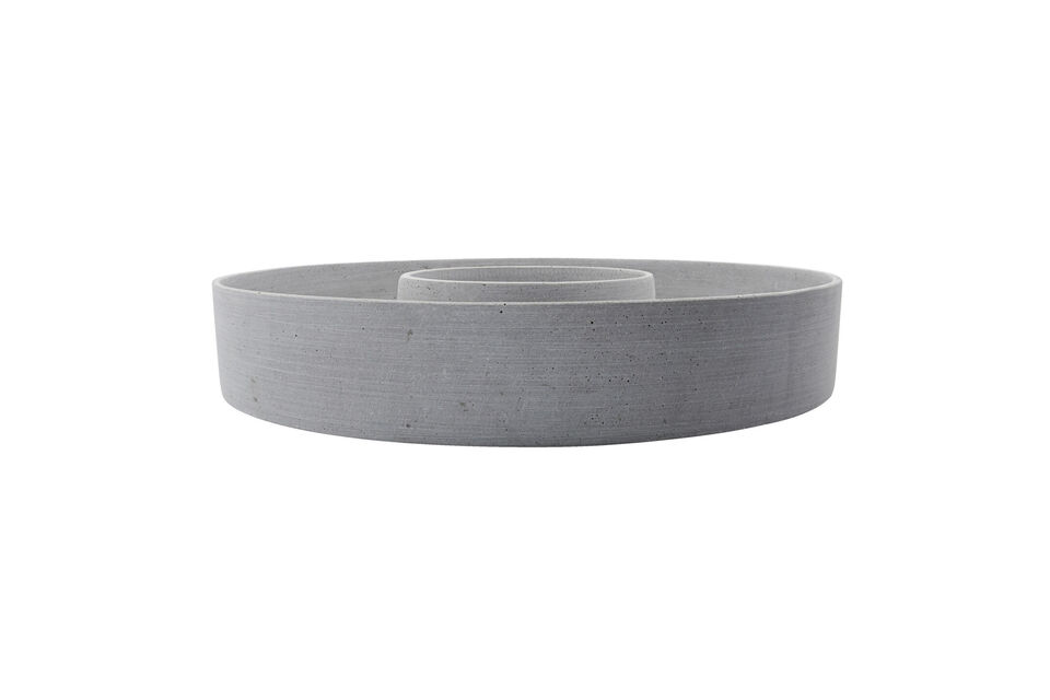Portacandela Ø 45 cm polystone grigio The Ring House Doctor