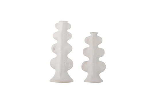 Guarda il profilo del prodotto portacandela set di 2 in gres bianco Cason Portacandela set di 2 in gres bianco Cason