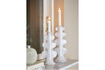 Miniatura Portacandela set di 2 in gres bianco Cason 2