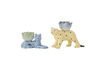 Miniatura Portacandela set di 2 in gres multicolore Rory 1