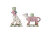 Miniatura Portacandele (Set di 2) in grès rosa Doglie 1