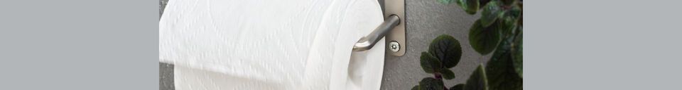 Materiali prima di tutto Portarotolo finitura acciaio spazzolato Welo