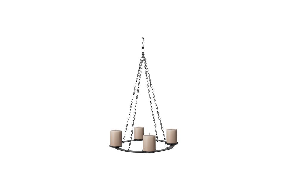 Portavelas de Adviento de metal negro Jutta Bloomingville