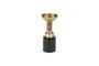 Miniatura Portavelas de aluminio negro Glam Clipped