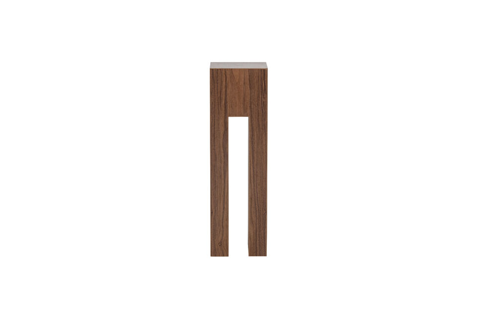 Colonne simpliste&nbsp; Support pour plantes en bois Fini en placage de noyer H 80 cm x L 24 cm x P