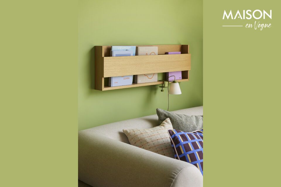 Porte-revues en bois de chêne naturel Gap Hübsch