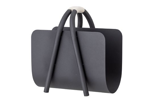 Porte-revues noir en métal Eton