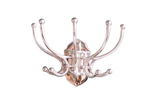 Portemanteau circulaire Chaumont 5 crochets avec patine nickel