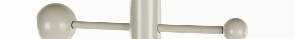 Mise en avant matière Portemanteau en hévéa beige Jason