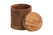 Miniature Pot avec couvercle en bois d'acacia beige Opal 4