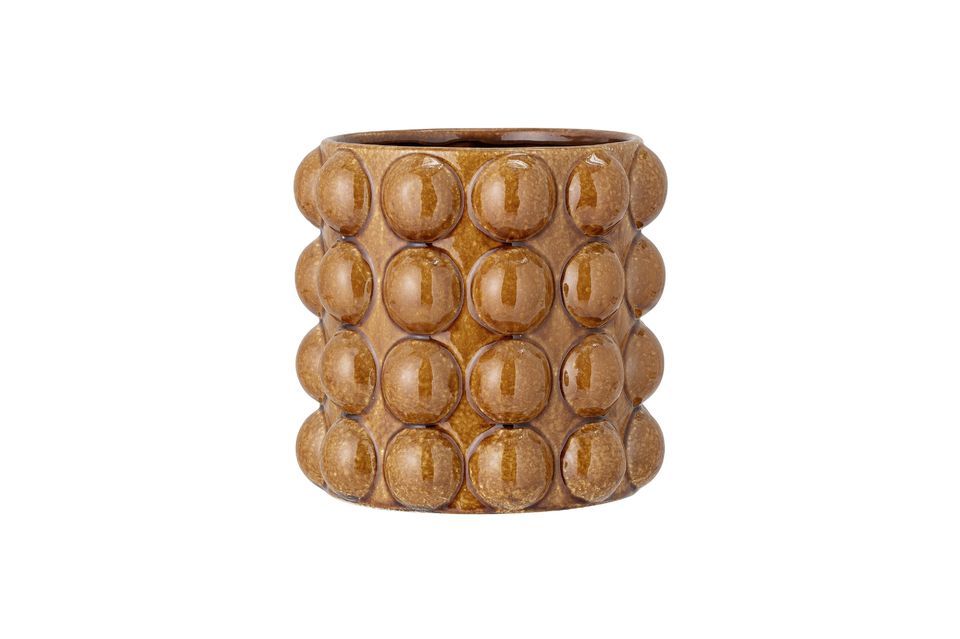 Pot de fleurs marron en grès Deia Bloomingville