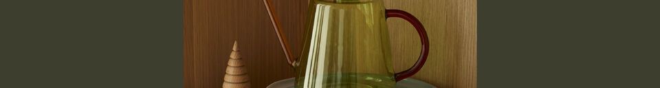 Mise en avant matière Pot en verre ambre Flora