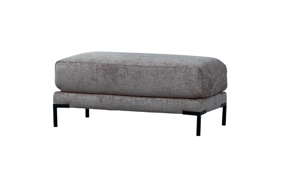 Pouf 50 cm Chenille Denim Mélangé Couple Vtwonen