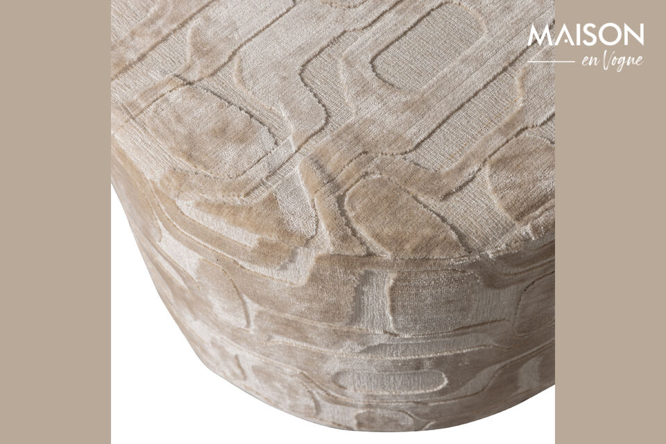 Pouf élégant Tapissé d\'un mélange 50 % viscose / 50 % polyester Fait partie de la série
