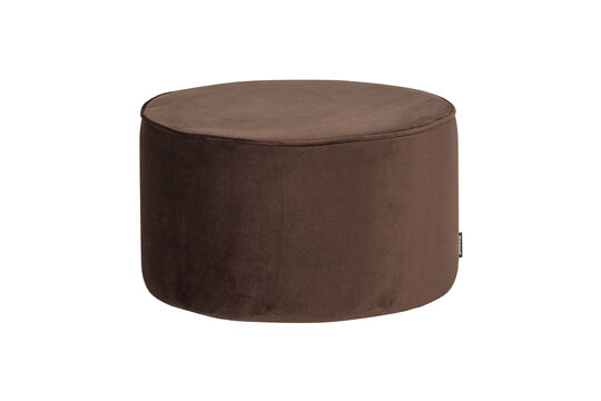 Ver el perfil del producto pouf bajo 36xØ60 cm terciopelo marrón oscuro SARA Pouf bajo 36xØ60 cm terciopelo marrón oscuro SARA