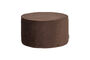 Miniatura Pouf bajo 36xØ60 cm terciopelo marrón oscuro SARA Clipped