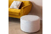 Miniature Pouf bas 36xØ60 cm velours blanc cassé Sara 2