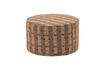 Miniature Pouf bas chenille marron/rose SARLI 1